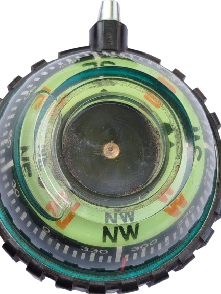 1970 ALMAN MALI KALİBRASYON YON BULMA SULU DOGU BATI GUNEY KUZEY YONLERİ GÖSTEREN HAREKETLİ PUSULA 