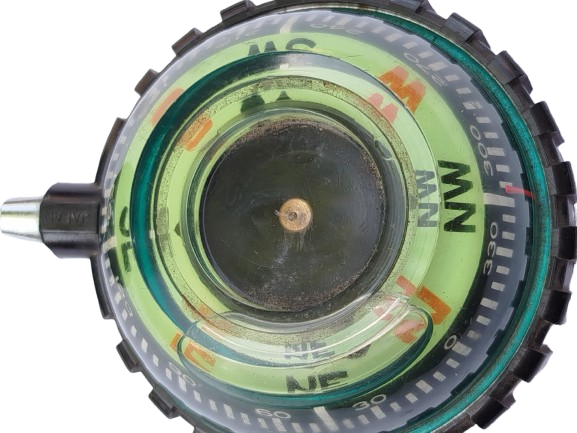 1970 ALMAN MALI KALİBRASYON YON BULMA SULU DOGU BATI GUNEY KUZEY YONLERİ GÖSTEREN HAREKETLİ PUSULA 