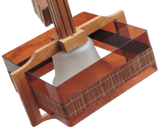 1970 AVRUPA RETRO TEKLİ AVİZE AHŞAP FİBER CAM OLARAK TASARLANMIS