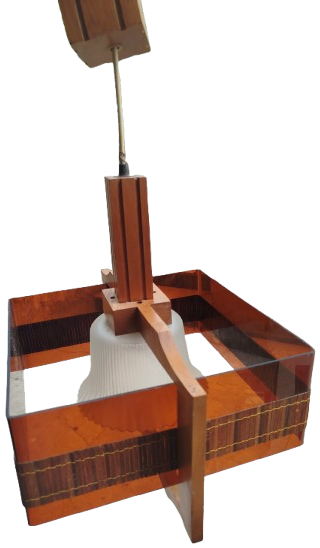 1970 AVRUPA RETRO TEKLİ AVİZE AHŞAP FİBER CAM OLARAK TASARLANMIS