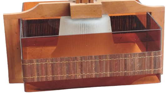 1970 AVRUPA RETRO TEKLİ AVİZE AHŞAP FİBER CAM OLARAK TASARLANMIS