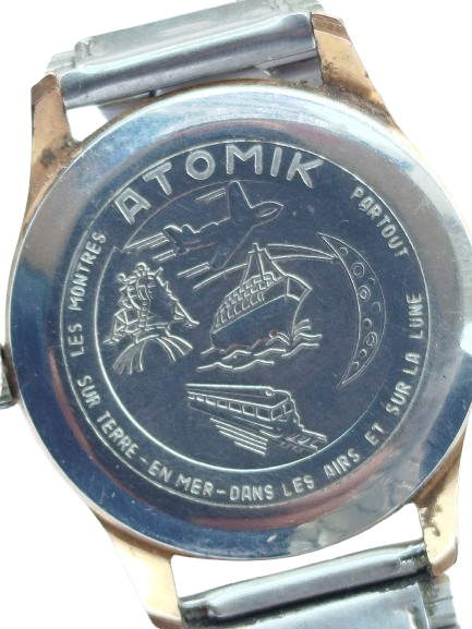 ATOMİK 17 RUBIS DELUXE INCABLOC TAKVİMLİ KURMALI KOL SAATİ METAL KORDON DAKİK CALISMAKTA