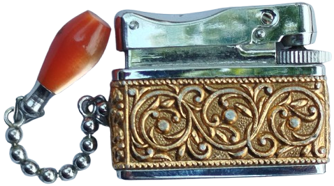 1960 VINTAGE SAROME BABY GAZ LİGHTER JAPAN DİKDÖRTGEN UCU SEDEFLİ FORMDA CAKMAK 