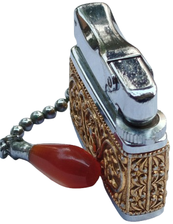 1960 VINTAGE SAROME BABY GAZ LİGHTER JAPAN DİKDÖRTGEN UCU SEDEFLİ FORMDA CAKMAK 