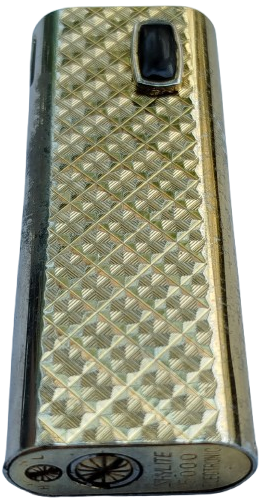 1970 VINTAGE LİGHTER SKYLITE 5000 ELECTRONIC BATTERY  JAPAN PİLLİ CAKMAK COK TEMİZ SARI KROM