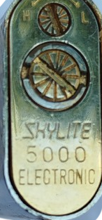 1970 VINTAGE LİGHTER SKYLITE 5000 ELECTRONIC BATTERY  JAPAN PİLLİ CAKMAK COK TEMİZ SARI KROM