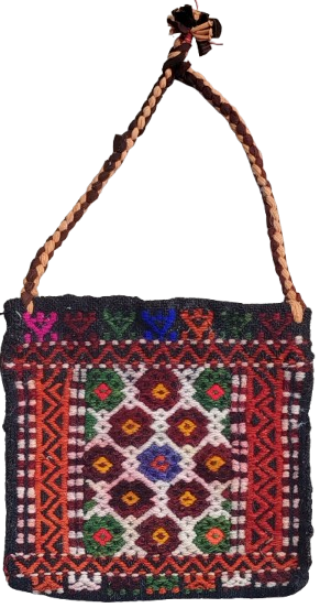 COBAN AZIK CANTASI HEYBE İCERSİNE YİYECEK KOYULUR YUN VE KOK BOYA