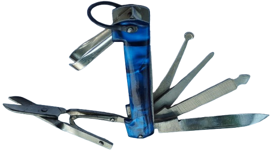 DIS MAVİ SEDEF KROM PASLAMAZ SEYAHAT İCİN KULLANILAN BAKIM SETİ COK AMACLI