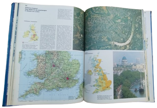 1977 NEUER GROSSER WELTATLAS HC  MİT ORIGINAL SATELİTEN FOTOS  YENİ BÜYÜK DÜNYA ATLASI UYDUDAN CEKİM