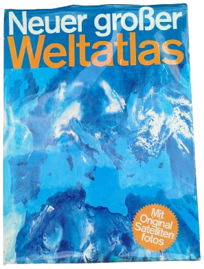 1977 NEUER GROSSER WELTATLAS HC  MİT ORIGINAL SATELİTEN FOTOS  YENİ BÜYÜK DÜNYA ATLASI UYDUDAN CEKİM
