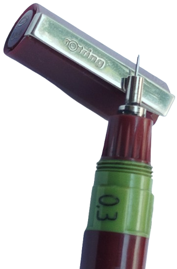 ROTRING 0.3 KALİGRAFİ RAPIDO KALEMİ  MADE IN GERMANY BORDO BAKALİT KASA