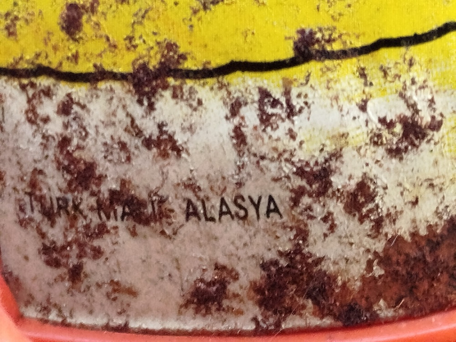 1960 TENEKE YANDAN KURMALI ALASYA UZERİ RENKLİ CALISAN ZIP ZIP ZIPLAYAN OYUNCAK CİVCİV TURK MALI