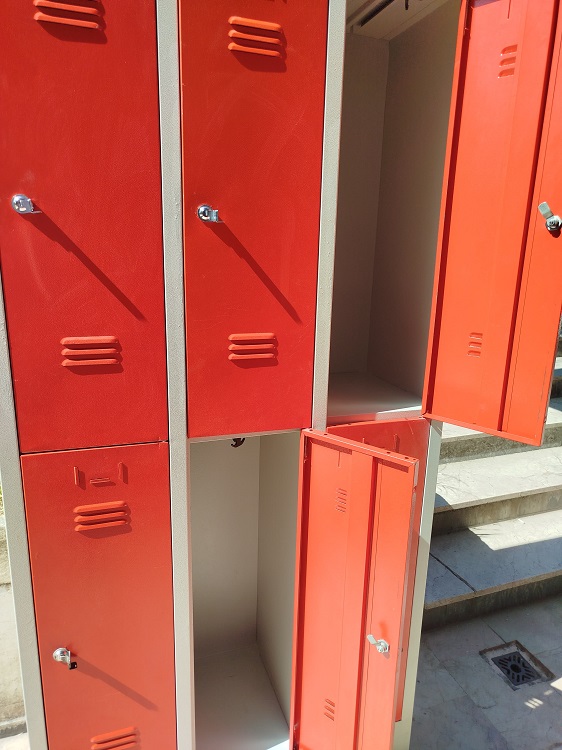 CELİK PERSONEL İSCİ SOYUNMA GİYİNME DOLABI 6 GOZLU KİŞİYE OZEL ASMA KİLİT SİSTEMLİ
