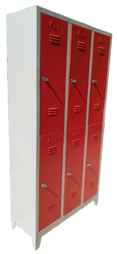 CELİK PERSONEL İSCİ SOYUNMA GİYİNME DOLABI 6 GOZLU KİŞİYE OZEL ASMA KİLİT SİSTEMLİ