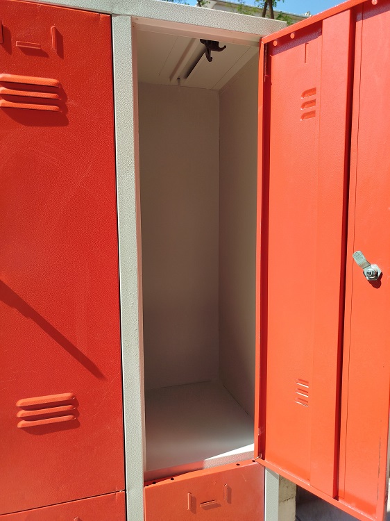 CELİK PERSONEL İSCİ SOYUNMA GİYİNME DOLABI 6 GOZLU KİŞİYE OZEL ASMA KİLİT SİSTEMLİ