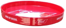 BUD BAR KAYDIRMAZ BİRA SERVİS TEPSİ KIRMIZI RENK