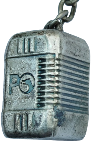 PETROL OFİSİ GRAVİS YAG BİDON SEKLİNDE METAL GUMUS KAPLAMA ANAHTARLIK