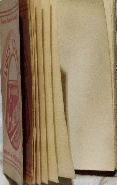 1950 CANTA AYAKKABI İMALTCI REKLAM LI KOPRUDEN KADIKOY VAPUR TARİFESİ OLAN CEP NOT DEFTERİ