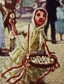 OSMANLI HİLALİAHMER KIZILAY KARTPOSTAL GALATA KOPRUSU UZERİNDE GONULLULERİN YARDIM KARSILINDA ROZET TAKDIKLARI