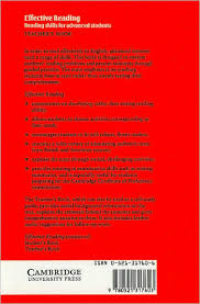 EFFECTIVE READING - READING SKILLS FOR ADVANCED STUDENTS ETKİLİ İNGİLİZCE OKUMA EL KİTABI 1 TEMMUZ 1986