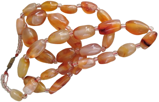 KOLYE  EL KESİM ELİP TAŞLAR KARNEOL (CARNELIAN)  GENELLİKLE PORTAKAL VE PEMBE TONLARINDA YUKSEK ENERJİ