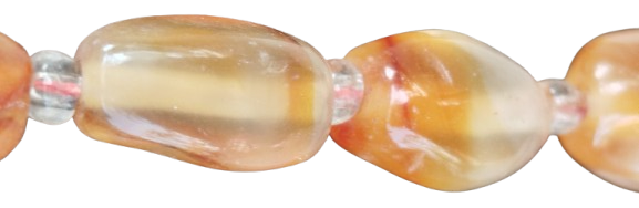 KOLYE  EL KESİM ELİP TAŞLAR KARNEOL (CARNELIAN)  GENELLİKLE PORTAKAL VE PEMBE TONLARINDA YUKSEK ENERJİ