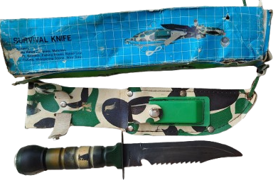SURVIVAL KNIFE KOMANDO RAMBO HAYATTA KALMA BICAGI ORJINAL  KUTUSUNDA 