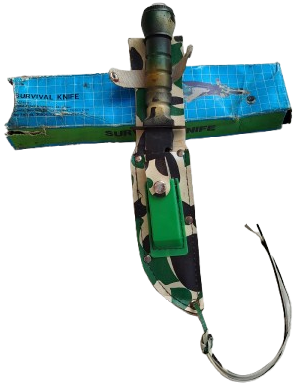 SURVIVAL KNIFE KOMANDO RAMBO HAYATTA KALMA BICAGI ORJINAL  KUTUSUNDA 