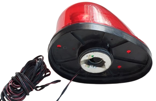 CAKALI TEPE LAMBASI TAVANA MIKNATISLI TABANI LE YAPISAN 12 VOLT CAKMAKLILA CALISAN KIRMIZI CAKAR