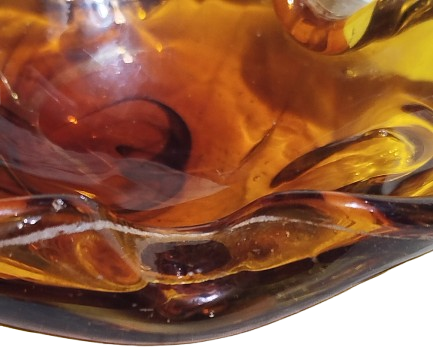 1650 MURANO BAL AMBER VE KAHVERENGI TONLARI RENK TONUNDA KULLUK MASA SEHBA UZERİ 