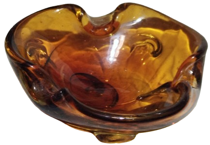 1650 MURANO BAL AMBER VE KAHVERENGI TONLARI RENK TONUNDA KULLUK MASA SEHBA UZERİ 