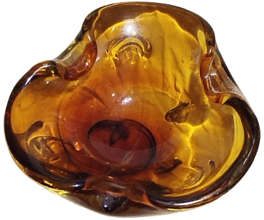 1650 MURANO BAL AMBER VE KAHVERENGI TONLARI RENK TONUNDA KULLUK MASA SEHBA UZERİ 