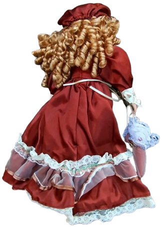 DOLLS WİTH DRESS ELLERİ YÜZÜ PORSELEN VE EL BOYAMA YAPIMI EL DİKİM ELBİSELİ YÖRESEL OYUNCAK KIZ COCUK BEBEK