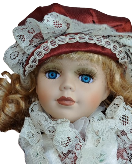 DOLLS WİTH DRESS ELLERİ YÜZÜ PORSELEN VE EL BOYAMA YAPIMI EL DİKİM ELBİSELİ YÖRESEL OYUNCAK KIZ COCUK BEBEK