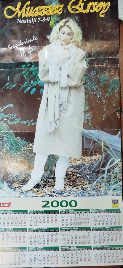  MUAZZEZ ERSOY NOSTALJİ 7 - 8 - 9 ÜÇLÜ KASET LEVENT MUZİK YAPIM 2000 TAKVİM POSTERLİ