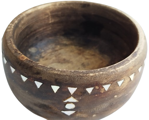 OSMANLI BEKTASİ TEKKE İSİ UZERİ UCGEN KESİM SEDEF KAPLAMA KAPAKSIZ SUNUMLUK KASE AVUC İCİNDE TUTULABİLİNEN