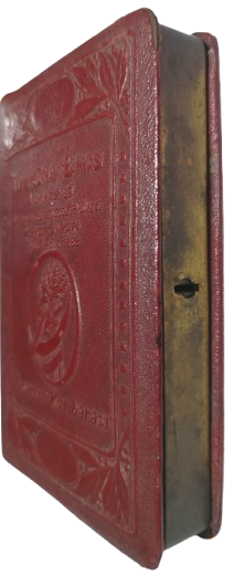 1930 TURKİYE CUMHURİYETİ ZIRAAT BANKASI ANONIM SİRKETİ KİTAP FORMUNDA  BORDO KUMBARA BUYUK BOYDADIR