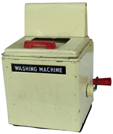 WASHİNG MACHINE MEKANİK KURMALI MERDANELİ MODEL CAMASIR YIKAMA MAKİNESİ METAL OYUNCAK