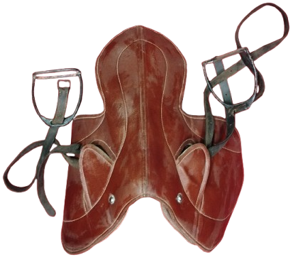 YARIS ATI SPORLARI BİNİCİ KAHVERENGİ DERİ EYER TAKIMIS CİFT UZENGİLİ 