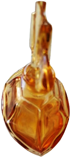 BOHEM (BOHEMIA) CAMINDAN YAPILMIŞ EL YAPIMI CAM KAPAKLI UZERİ CİLEK MOTİFLİ PARFÜM ŞİŞE