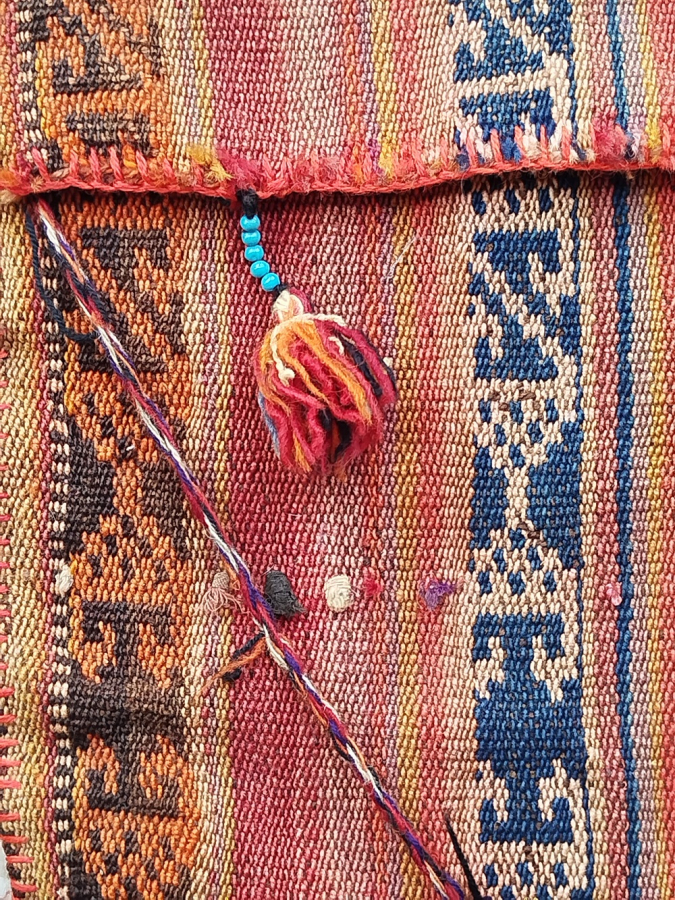 COBAN AZIK CANTASI HEYBE İCERSİNE YİYECEK KOYULUR YUN VE KOK BOYA