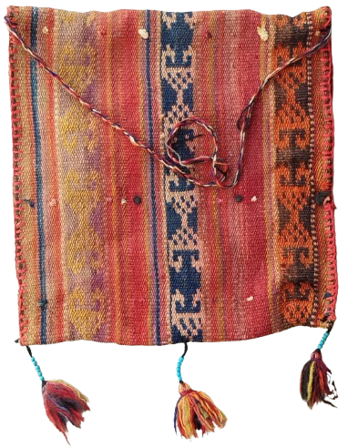 COBAN AZIK CANTASI HEYBE İCERSİNE YİYECEK KOYULUR YUN VE KOK BOYA