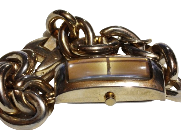 ELİZABETH STAINLESS STEEL BACK NO D0109 ALTIN KAPLAMA QUARTZ BAYAN KOL SAATİ