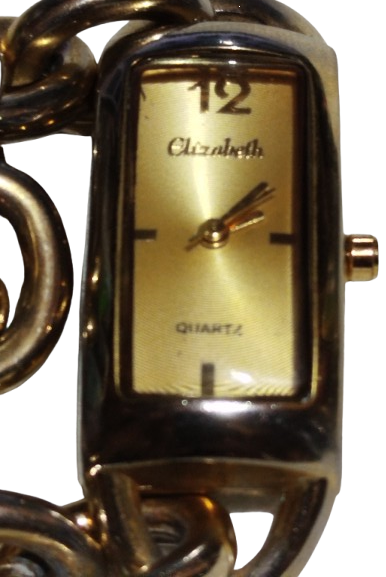 ELİZABETH STAINLESS STEEL BACK NO D0109 ALTIN KAPLAMA QUARTZ BAYAN KOL SAATİ