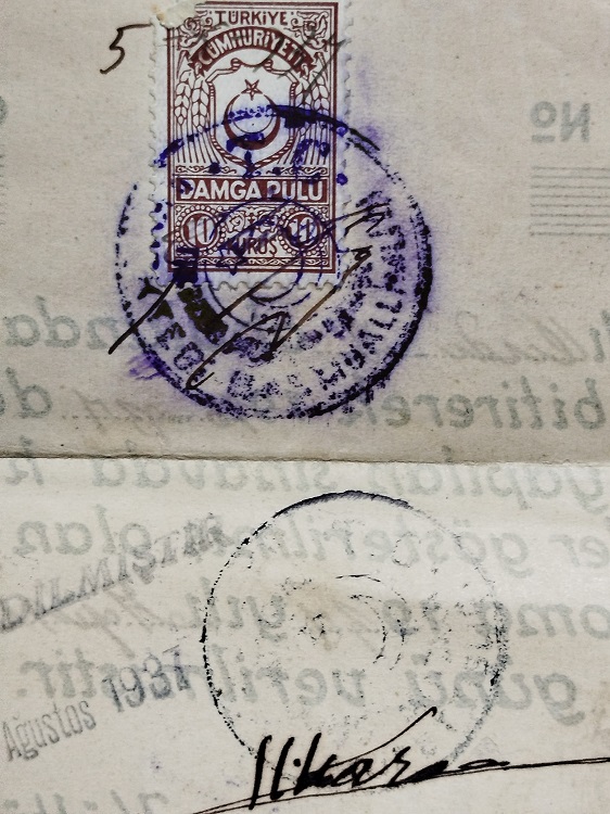 1937 TURKİYE CUMHURİYETİ KULTUR BAKANLIGI İLK OKUL DİPLOMASI