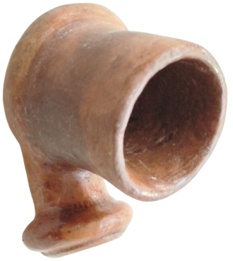 OSMANLI DAMGALI 19 YUZYIL TOPHANE LÜLE TÜTÜN İÇME KIZIL KİL TOPRAK İLE ELDE YAPILIP FIRINDA PİSMİS TERRACOTTA