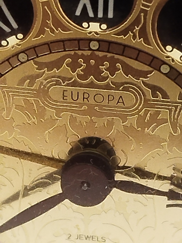 EUROPA 2 JEWELS GERMANY KURMALI MEKANİK ALARMLI BASUCU VE  MASA SAATİ 