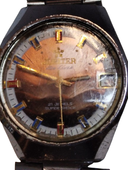 JUPITER LEO LUXE 21 JEWELS SUPER SHOCK TAKVİMLİ CELİK KASA MEKANİK BORDO EKRAN KURMALI  ERKEK SAATİ