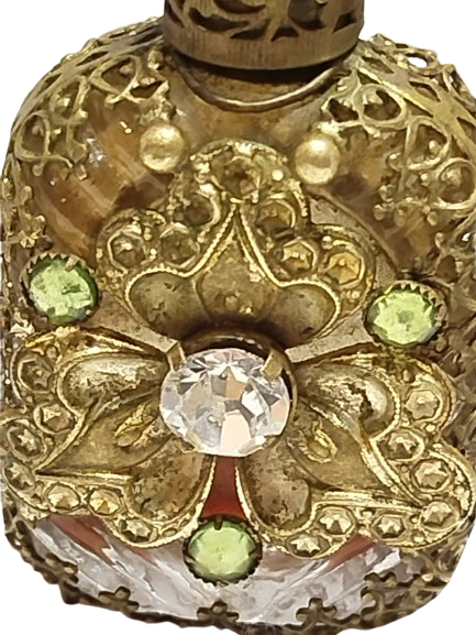 OSMANLI PAZARI İCİN DISI İSLEME ON TARAF DEGERLİ  TASLI KABAGI CAM SURME CUBUKLU PARFUM SİSESİ