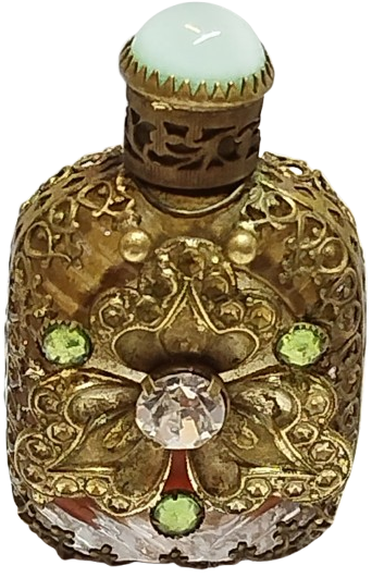 OSMANLI PAZARI İCİN DISI İSLEME ON TARAF DEGERLİ  TASLI KABAGI CAM SURME CUBUKLU PARFUM SİSESİ